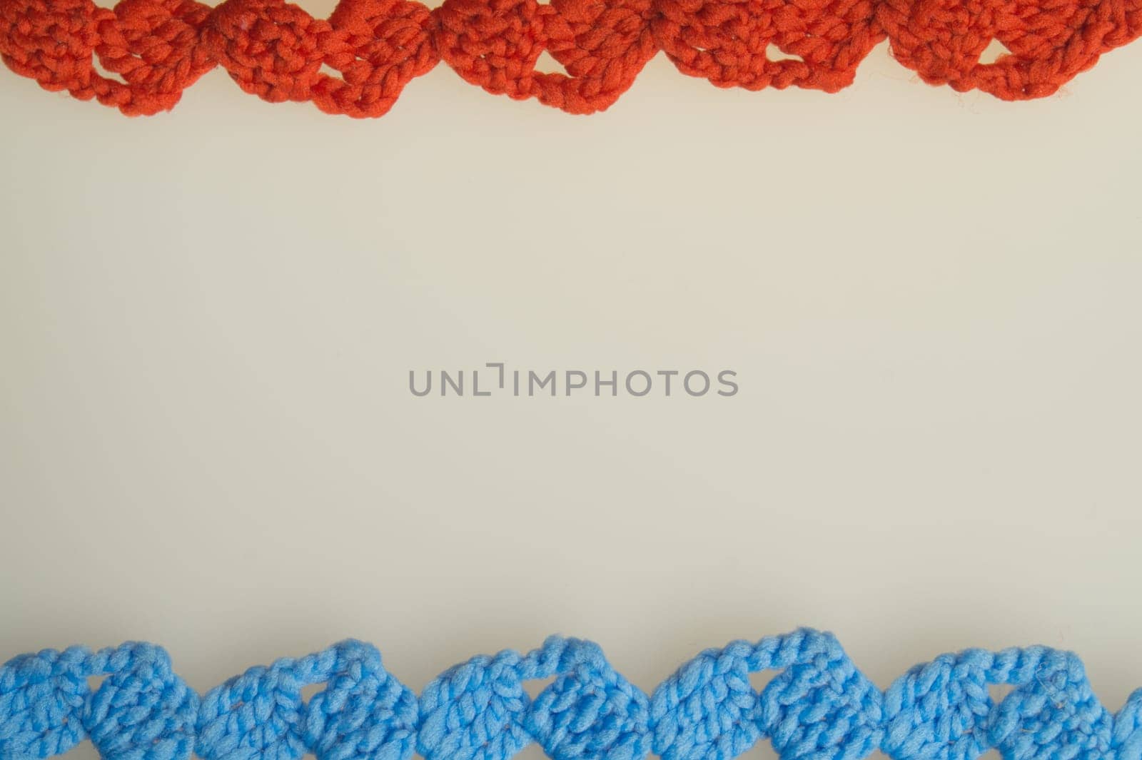 Handmade knitting wool texture background closeup needlework