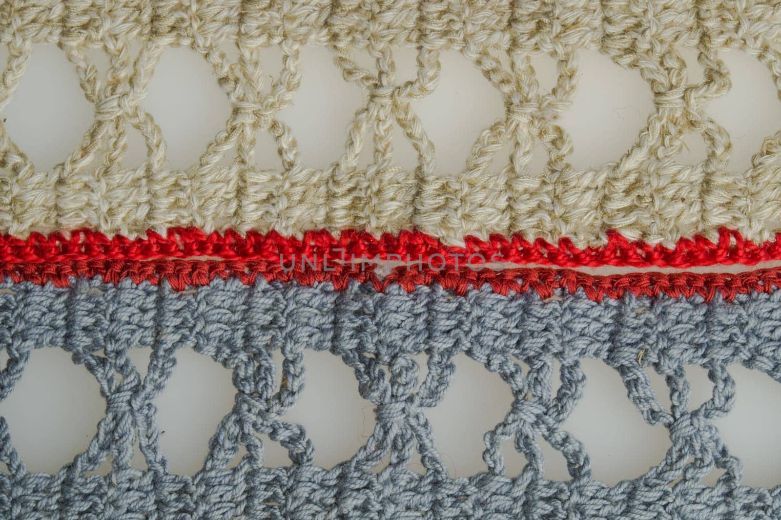 Handmade knitting wool texture background closeup needlework