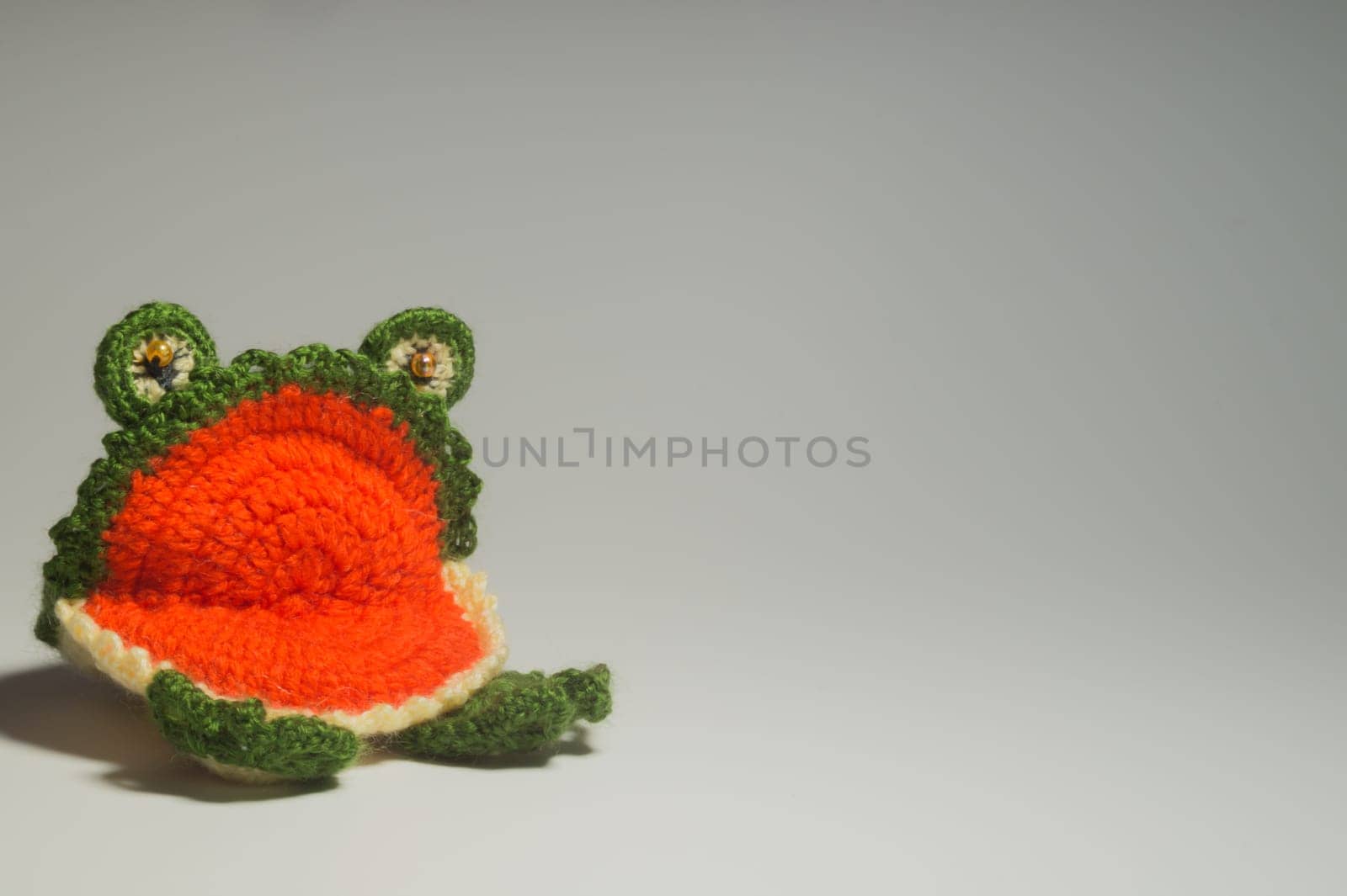 Handmade knitting wool texture background closeup needlework