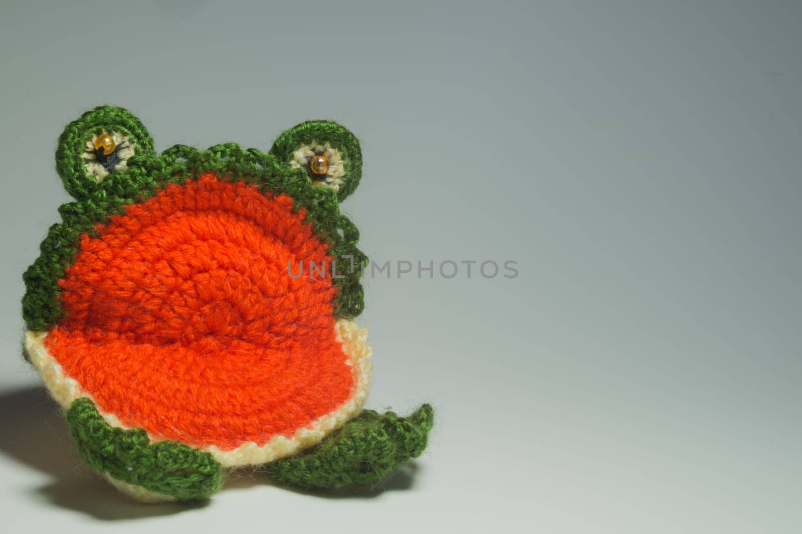 Handmade knitting wool texture background closeup needlework