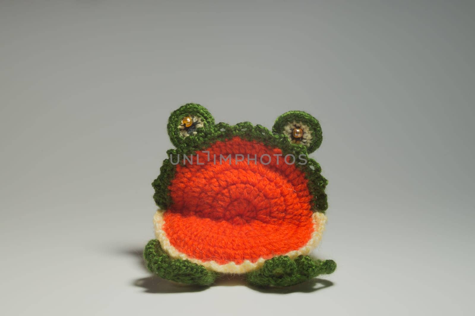 Handmade knitting wool texture background closeup needlework
