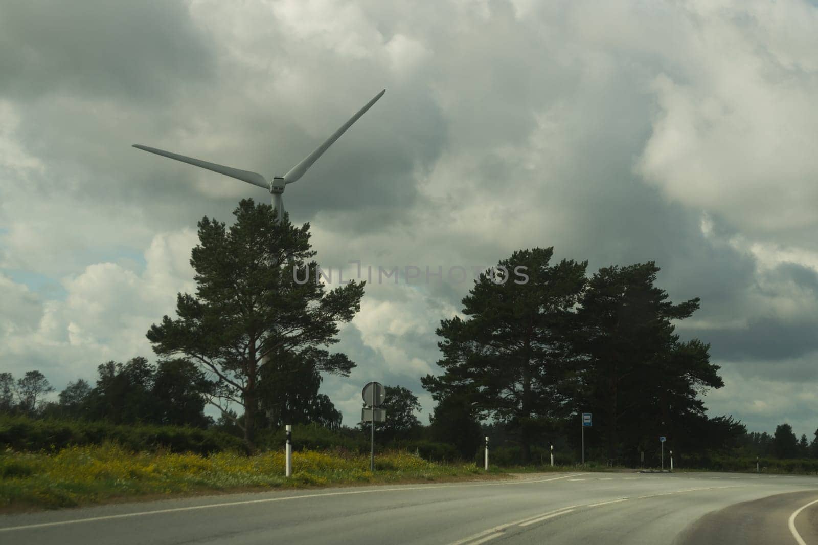 Wind turbine generating electricity backgrounond