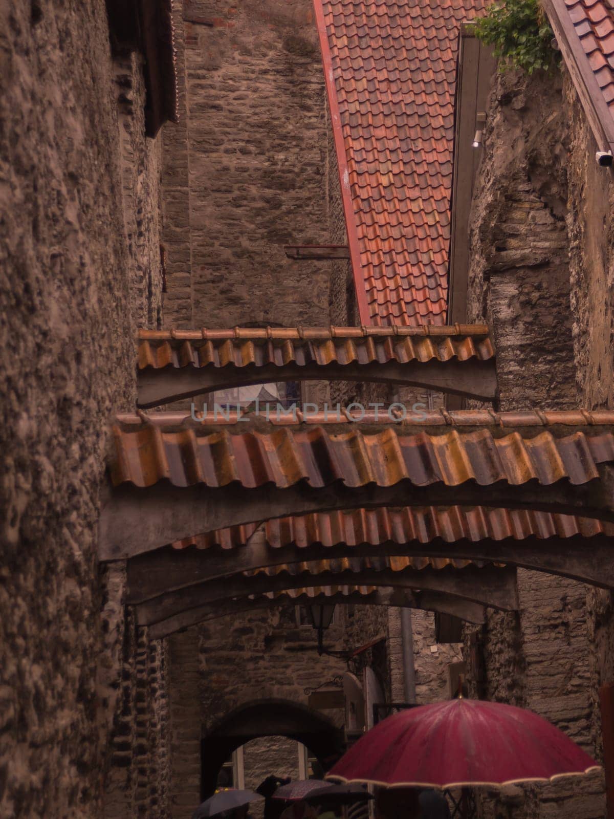 Old city historical street Tallinn Estonia