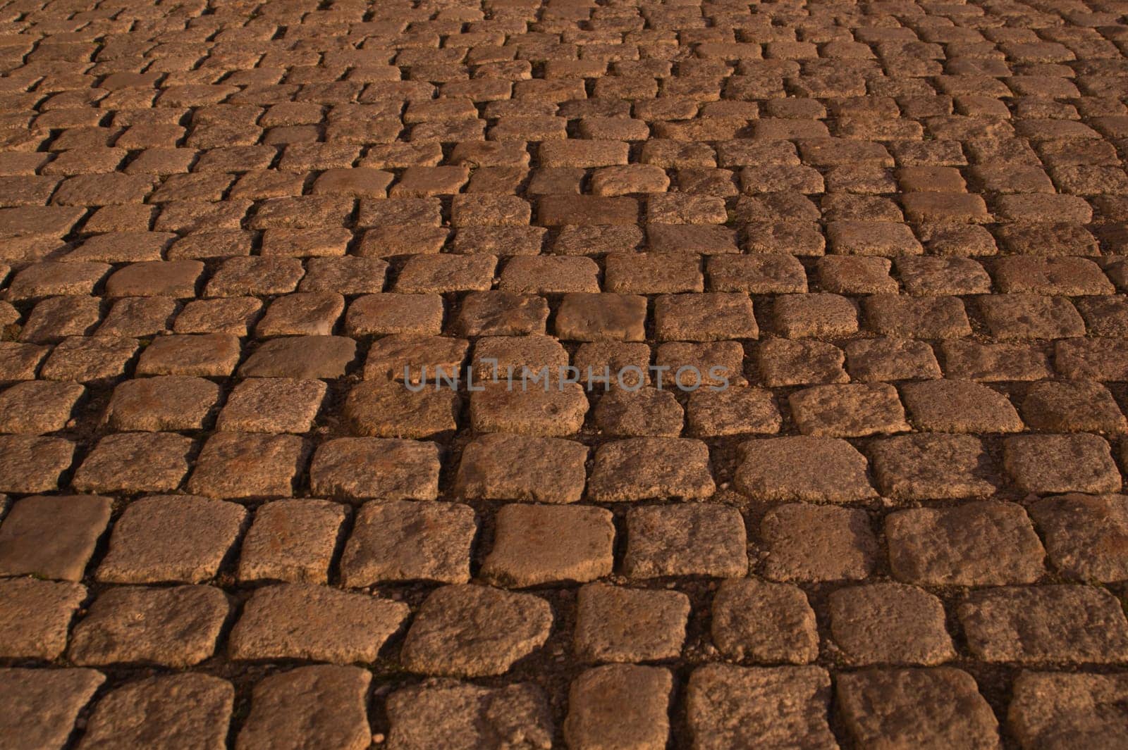 Stone pavement texture. cobblestone background