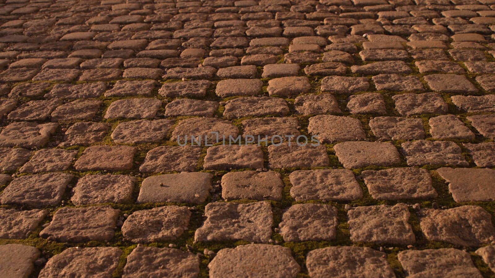 Stone pavement texture. cobblestone background