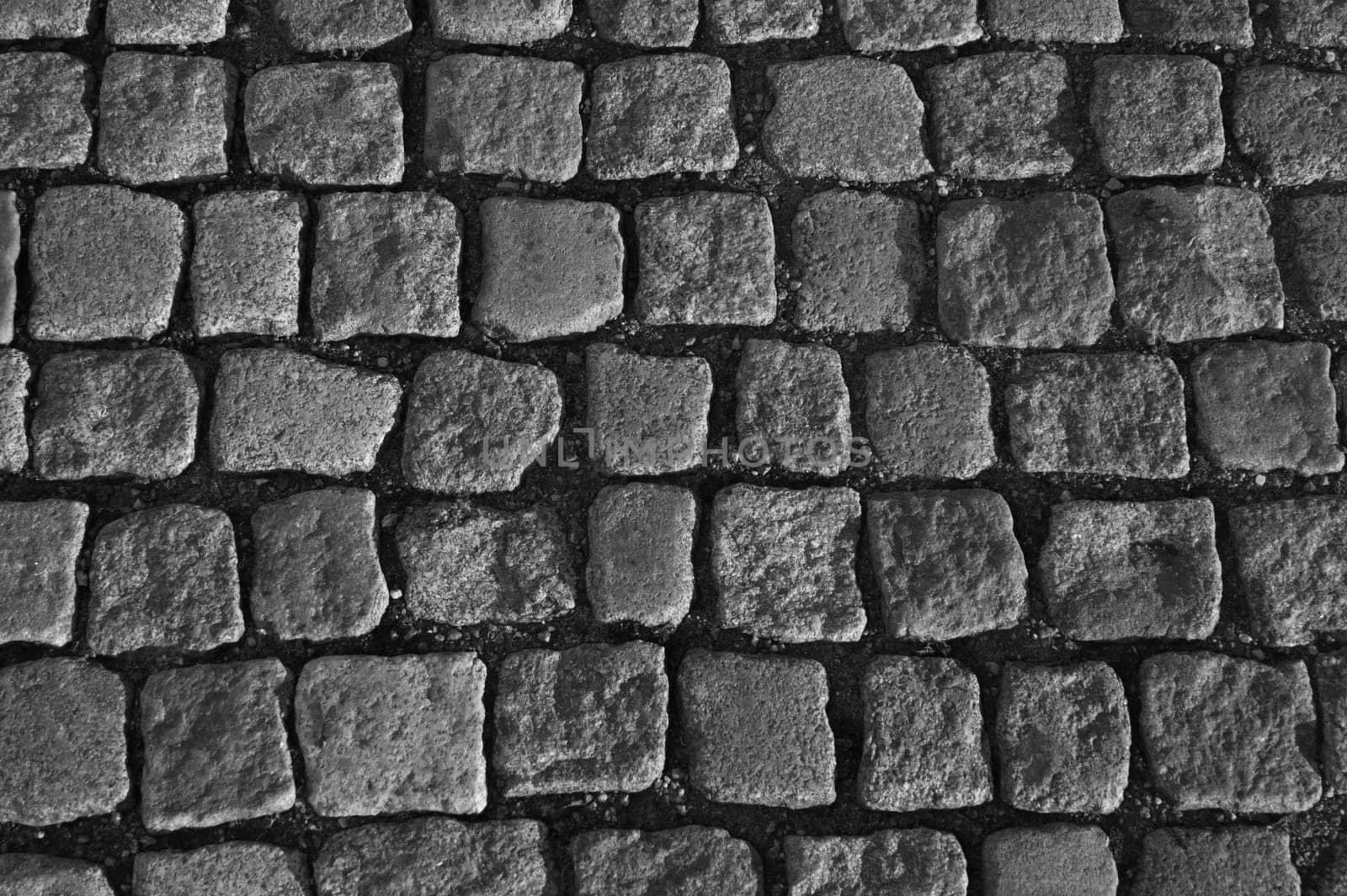 Stone pavement texture. cobblestone background