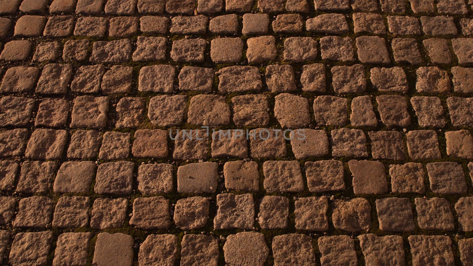 Stone pavement texture. cobblestone background