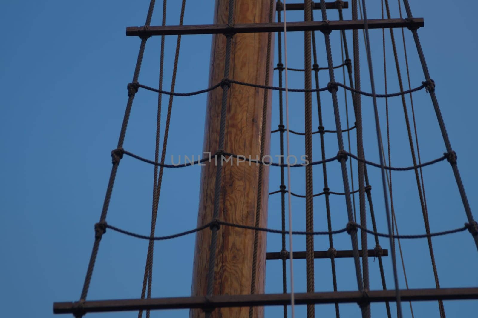 Mast of old sailing ship