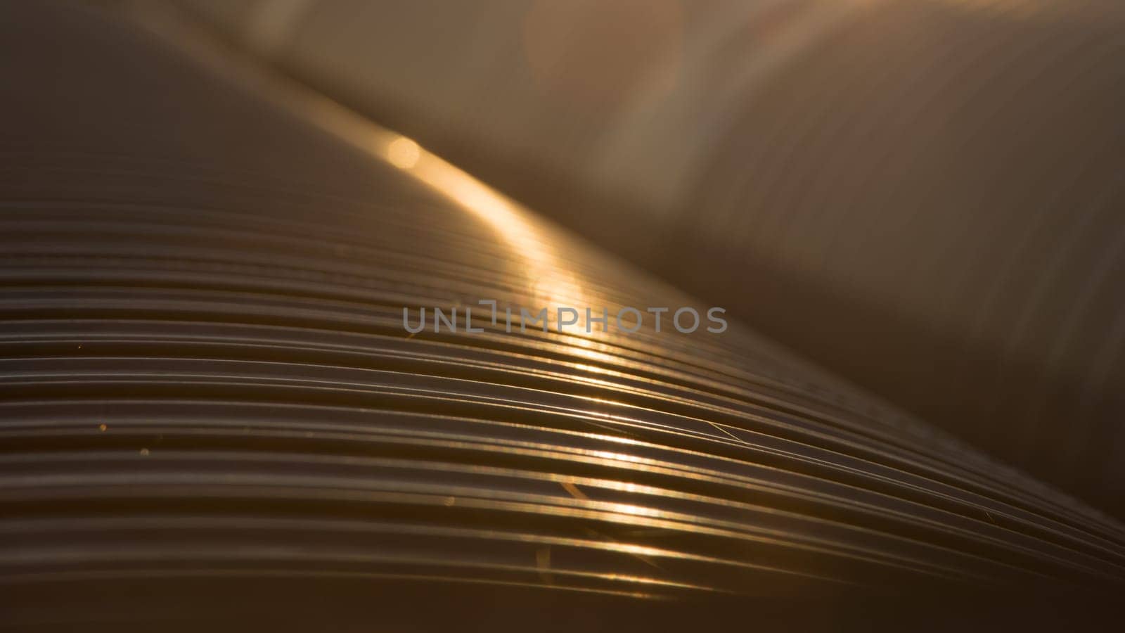Golden metal pipes closeup background