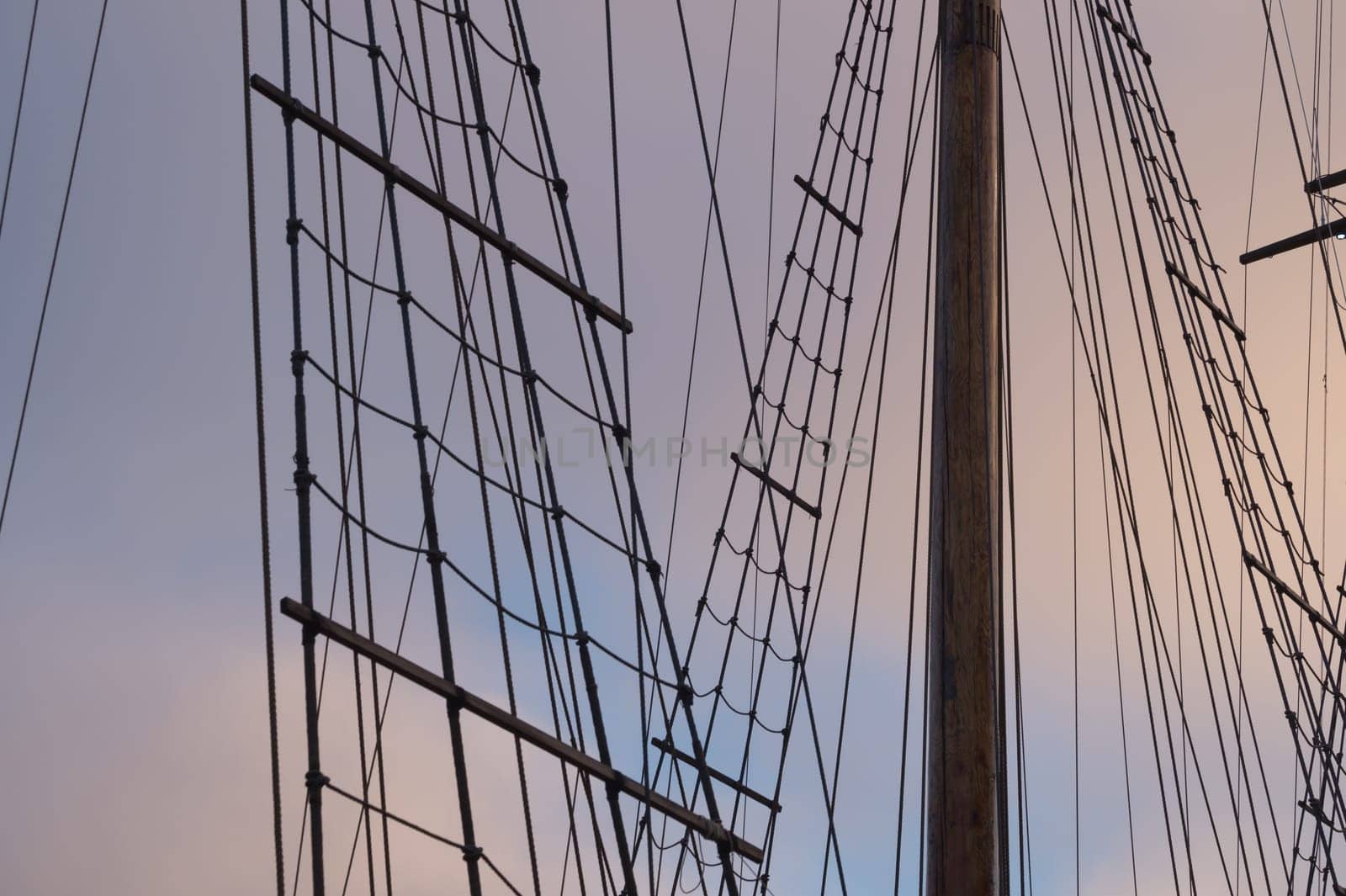 Mast of old sailing ship