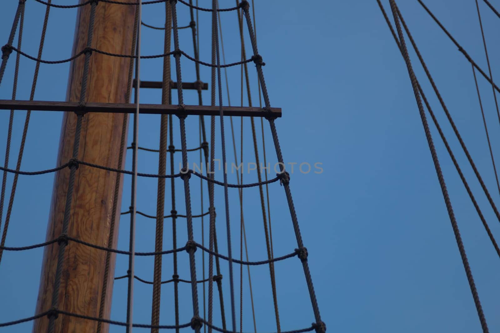 Mast of old sailing ship