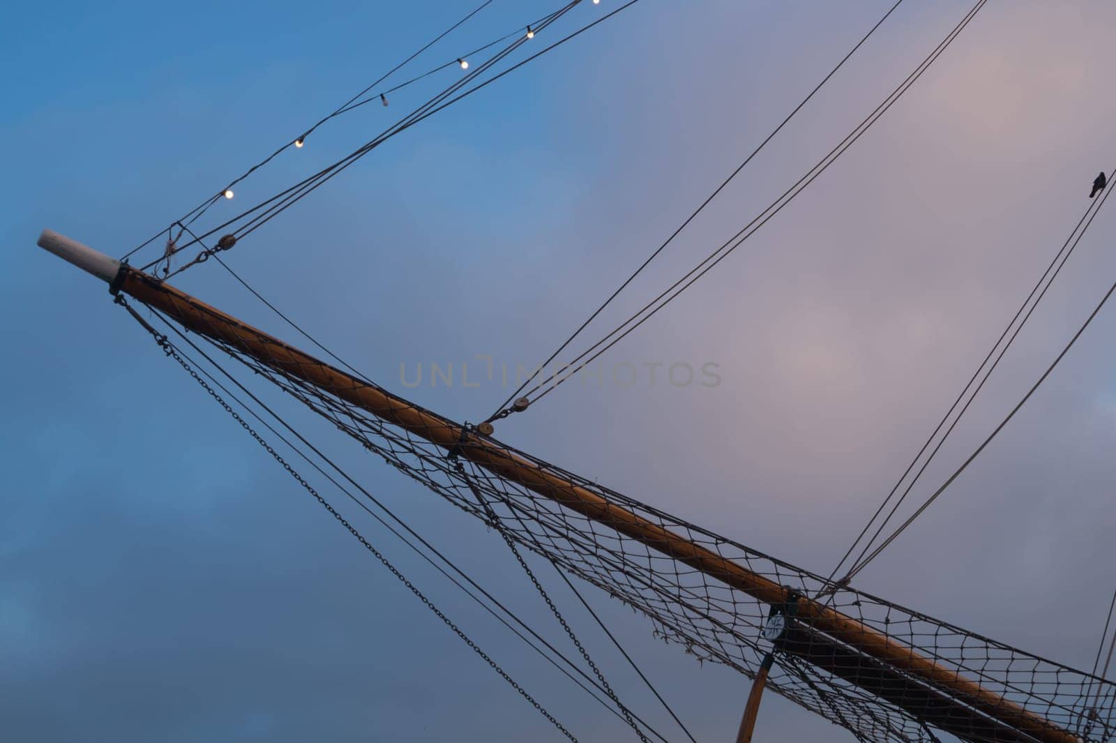 Mast of old sailing ship