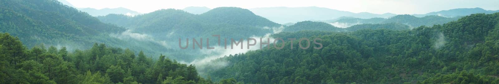 Mountain panorama. landscape with the dramatic sky view