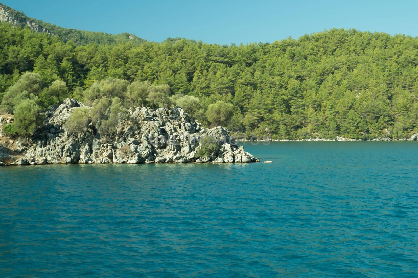 Mountain and sea coastline background