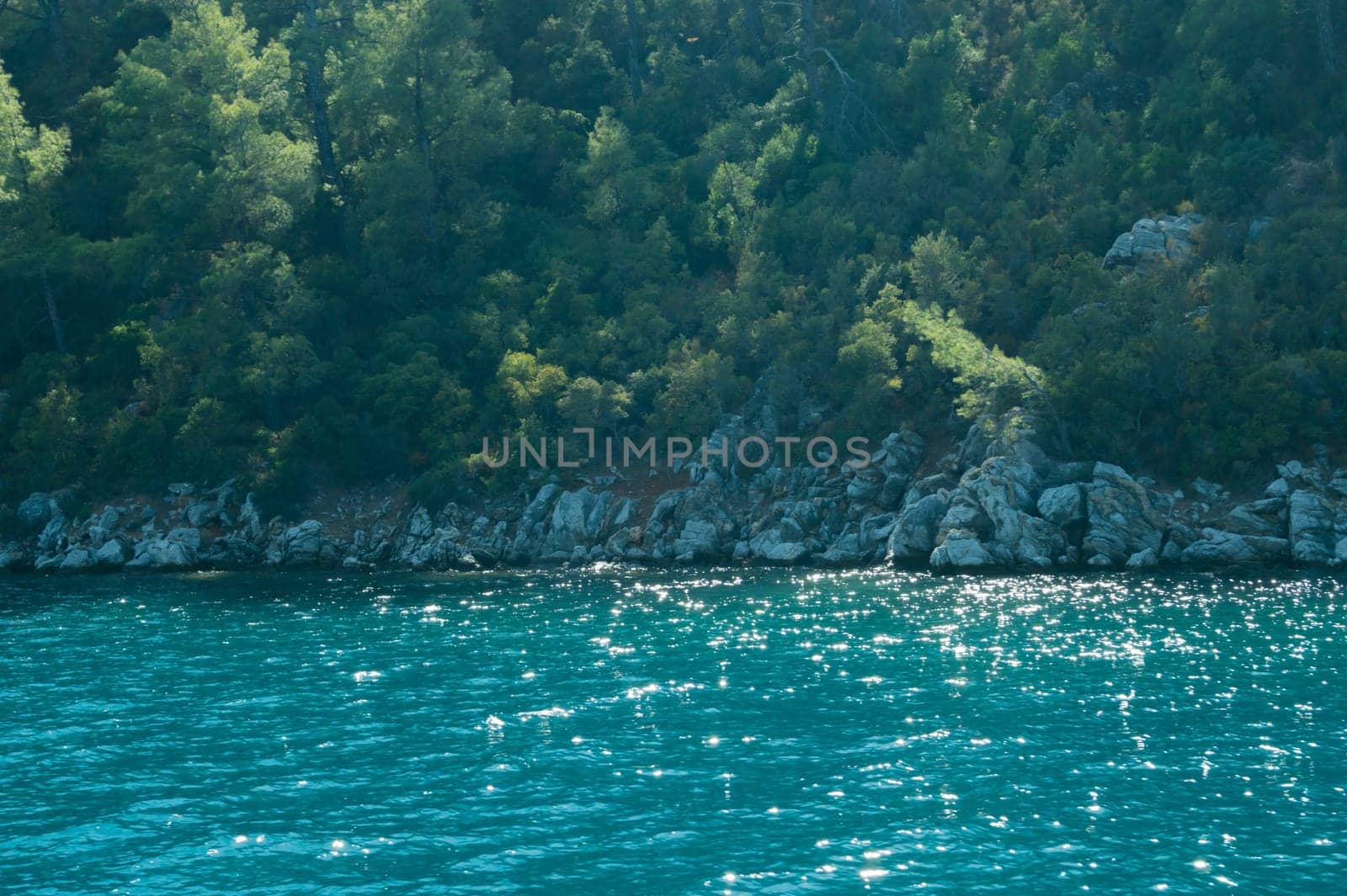 Mountain and sea coastline background