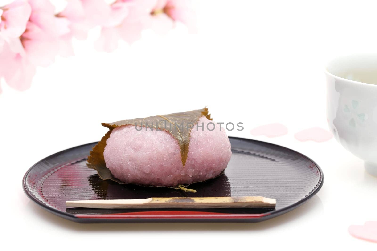 Japanese confectionery, cherry blossom rice cake Sakura Mochi