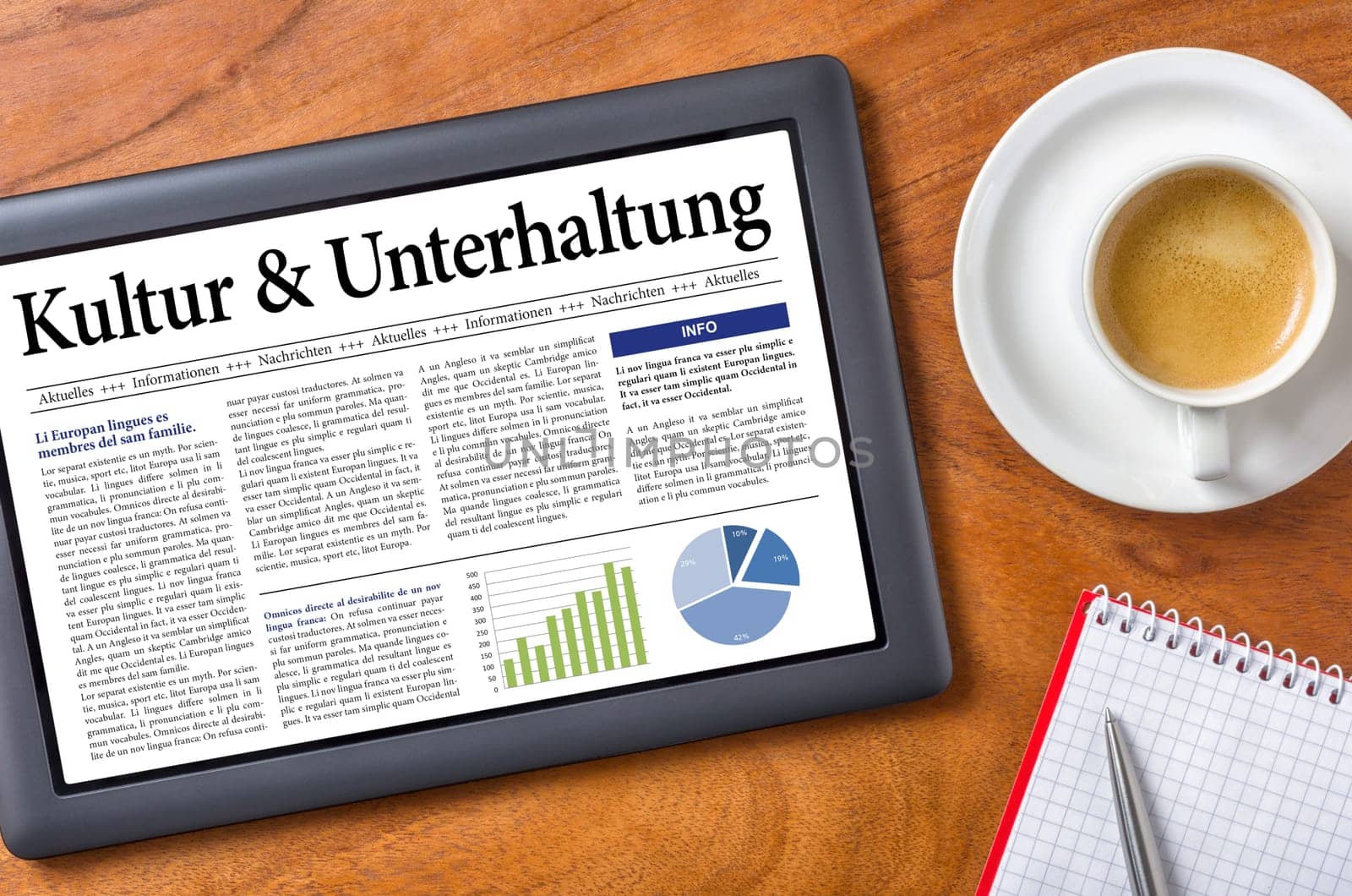 Tablet on desk - Culture and entertainment