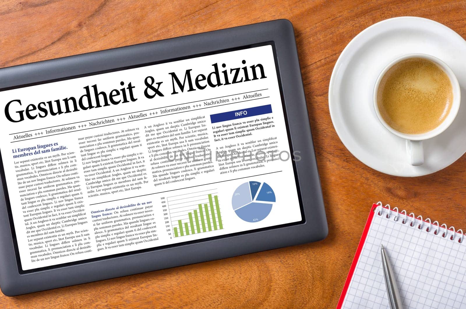 Tablet on desk - Health and Medicine