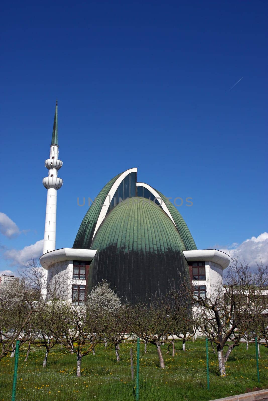 Mosque and islamic center with minaret, Zagreb
