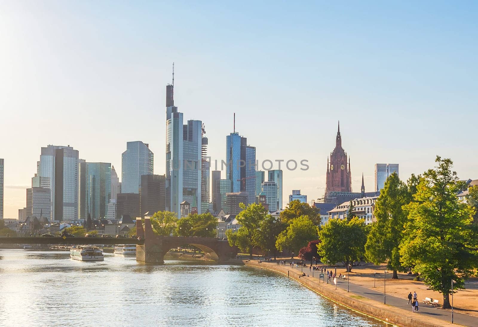 Modern city skyline of Frankfurt am Main, Germany