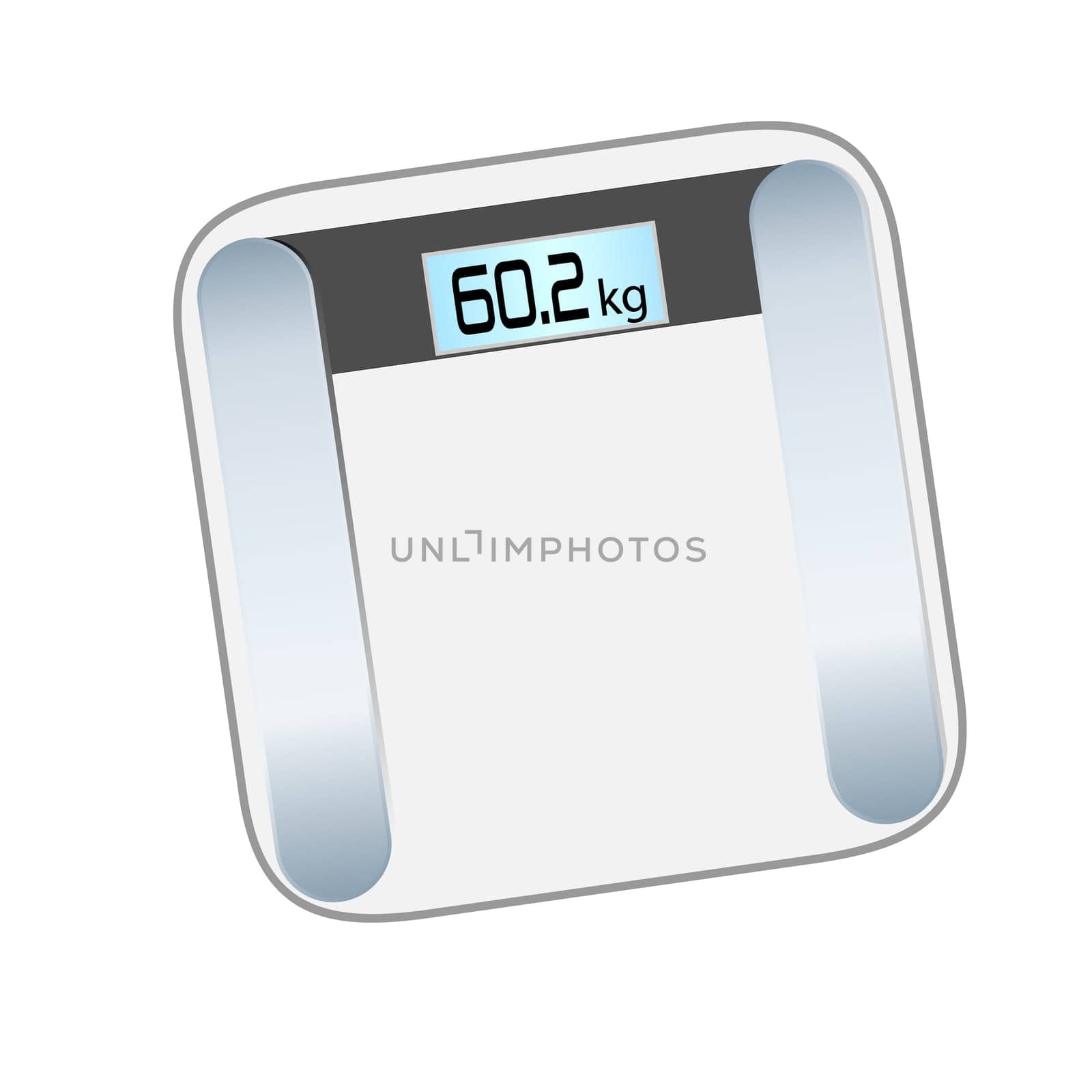 Weight machine on a white background. scale weight foot measure balance fitness lifestyle vector illustration isolated