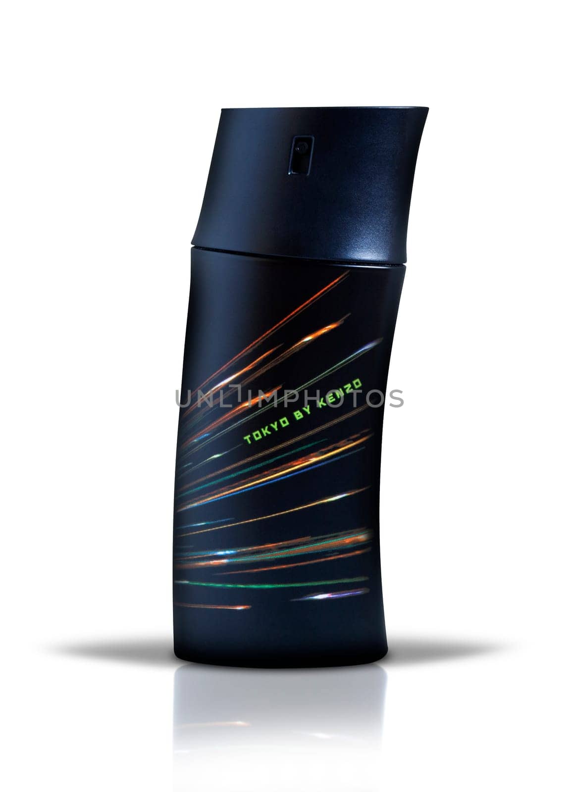 CHISINAU, MOLDOVA - October 15, 2013: Cologne perfume bottle isolate on white background. Kenzo black. With clipping path
