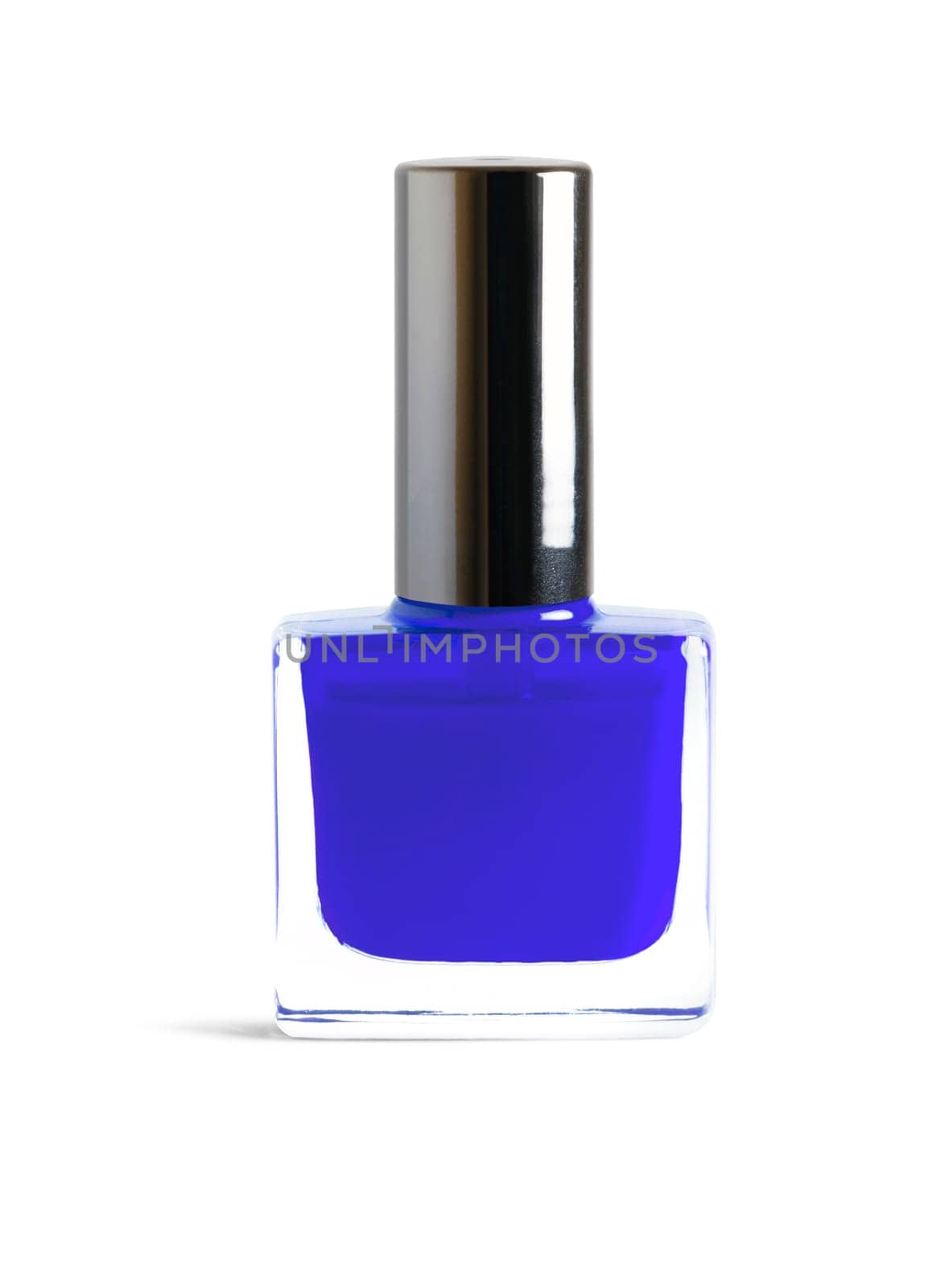 Dark brown color nail polish isolated on white background with clipping path