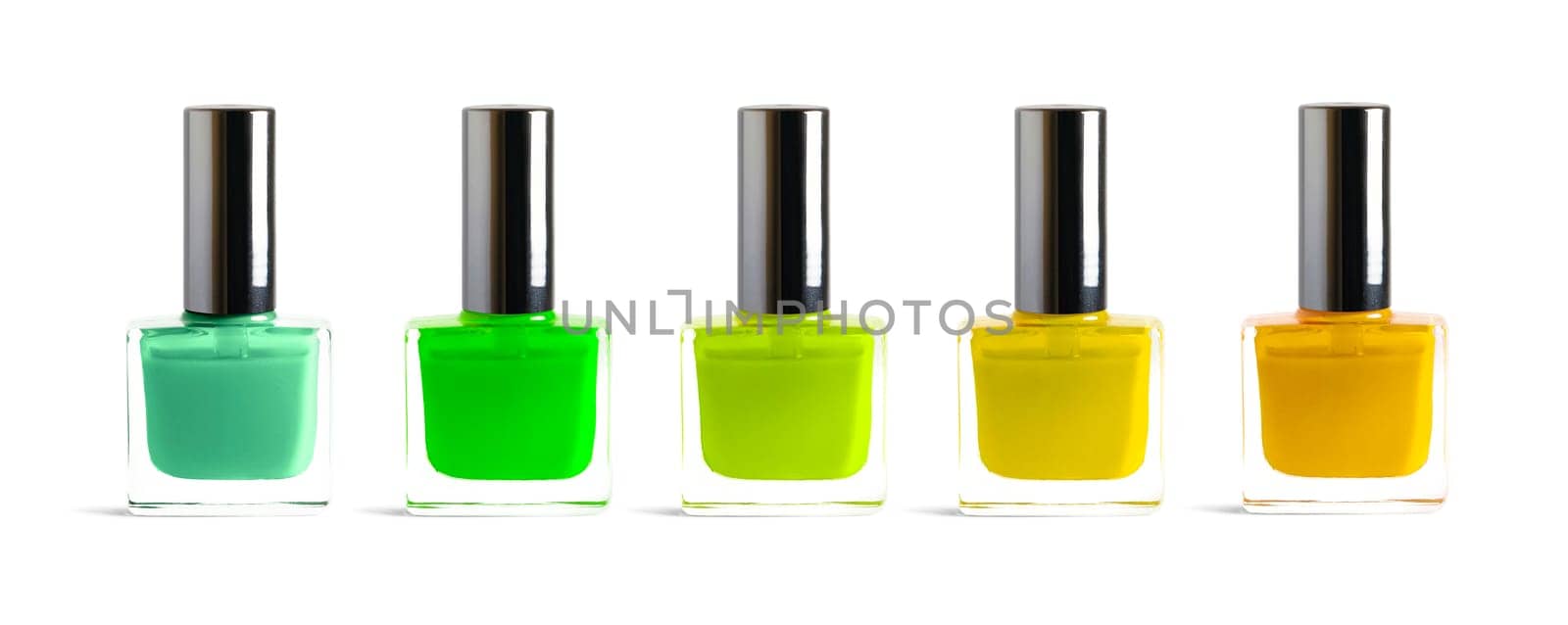 Black cosmetic spray bottles set isolated on white background