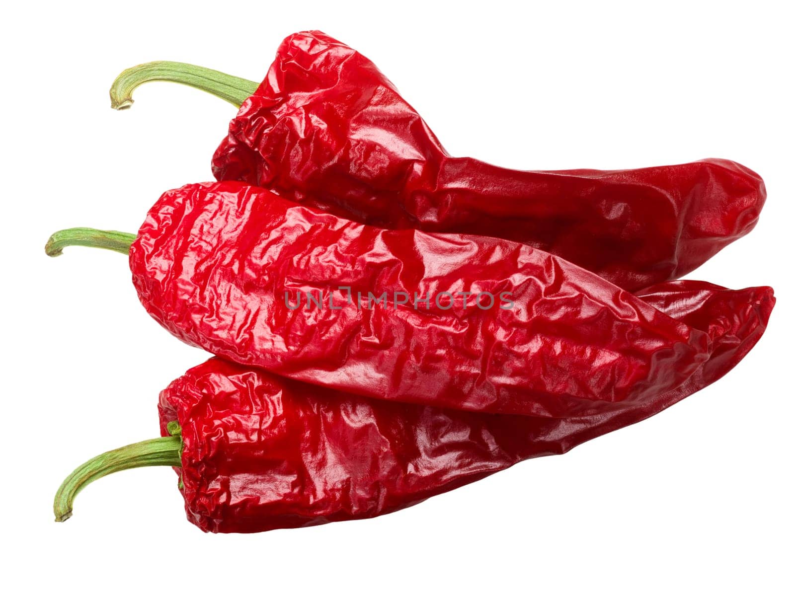 Dried Aleppo peppers, whole pods, top view