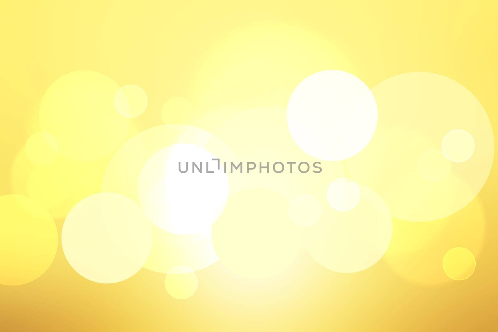 A festive abstract golden yellow gradient background texture with glitter defocused sparkle bokeh circles. Card concept for Happy New Year, party invitation, valentine or other holidays.