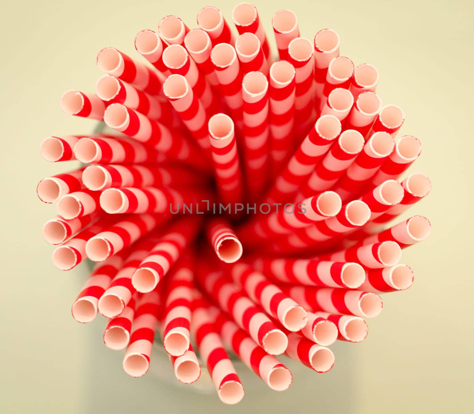 colorful drinking straws in a mug