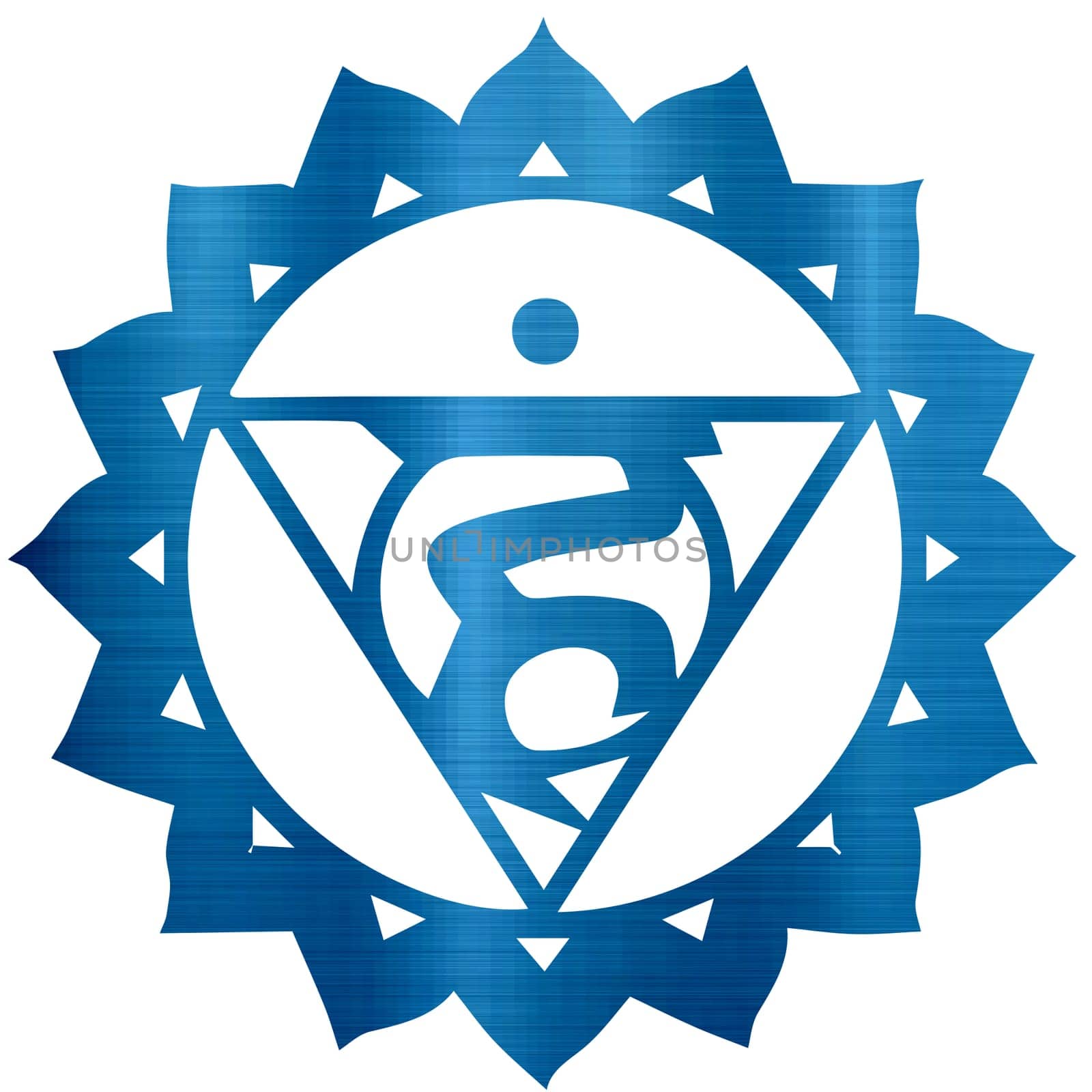 vishuddha blue throat energy chakra mandala spiritual sacred illustration metallic
