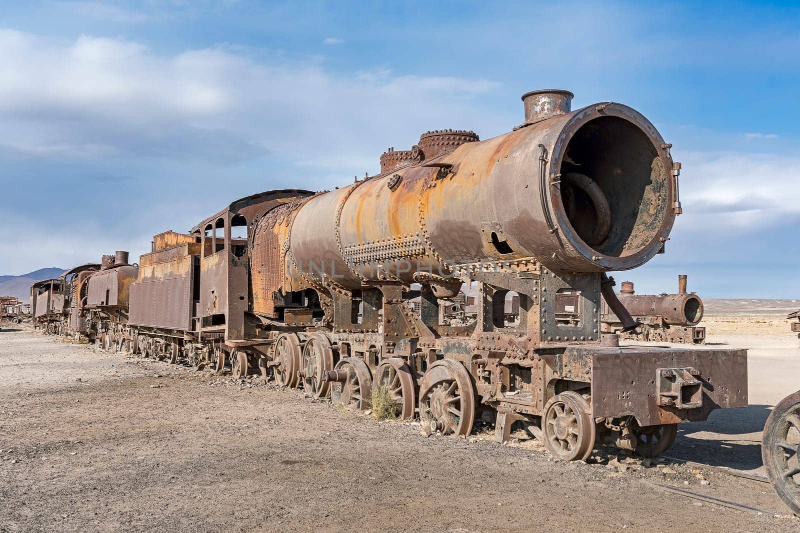 Old train at the train cemetery Cementerio de los Trenes,Uyuni,Bolivia,South America