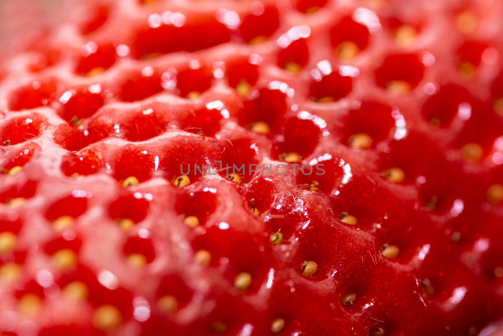 strawberry in closeup