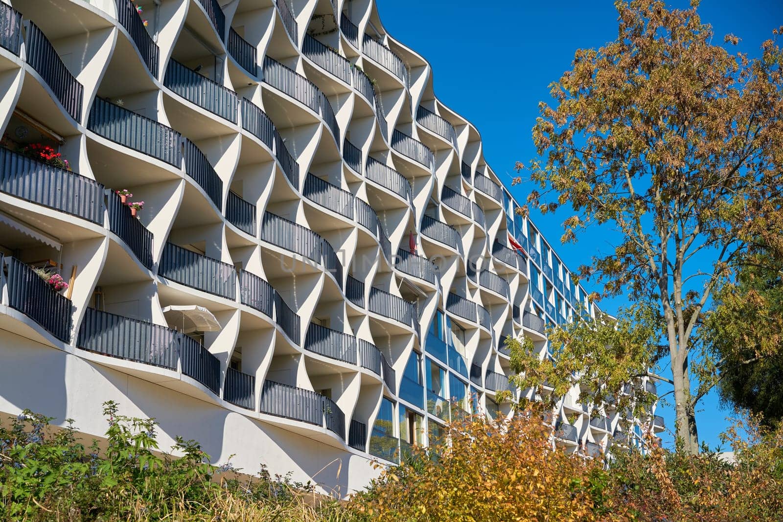 renovated prefab building in the city center of Magdeburg in Germany
