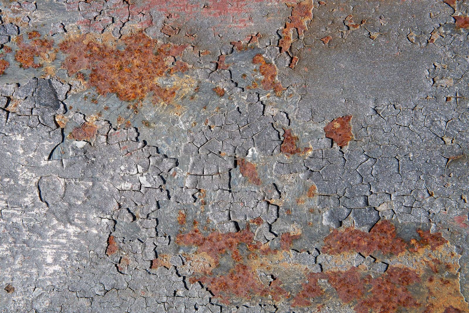 rusty surface of an old bridge pier