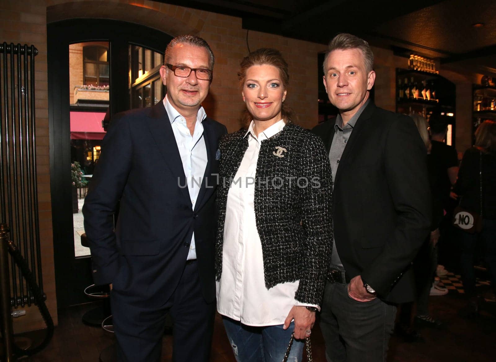 Olaf Schmidt, Sabine Stamm,Lars Ohms,.Pre-Easter-Drink and After Work Event  at the Tortue  in Hamburg 2019