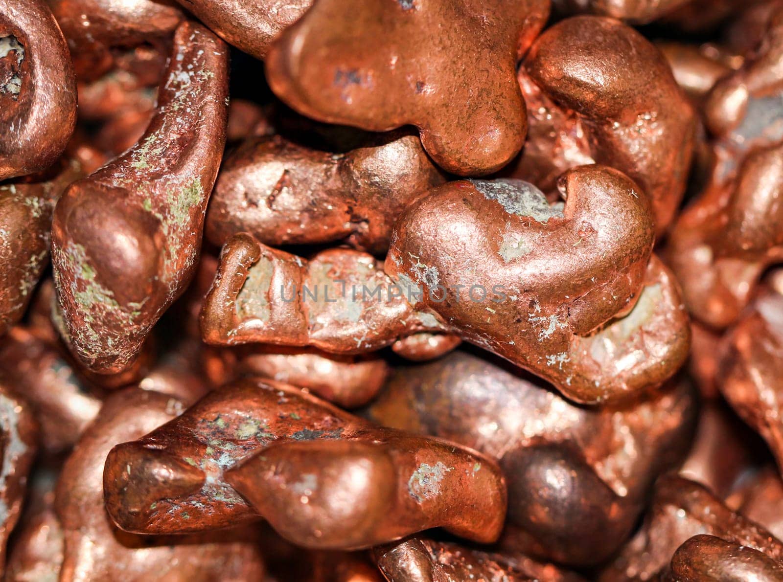 gemstones, shells and semi-precious stones with beautiful colors