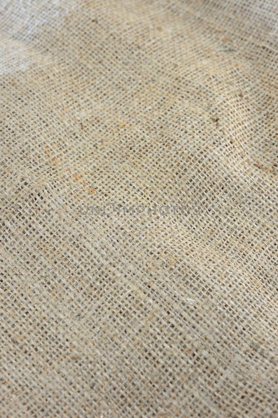 A close up shot of a hessian bag