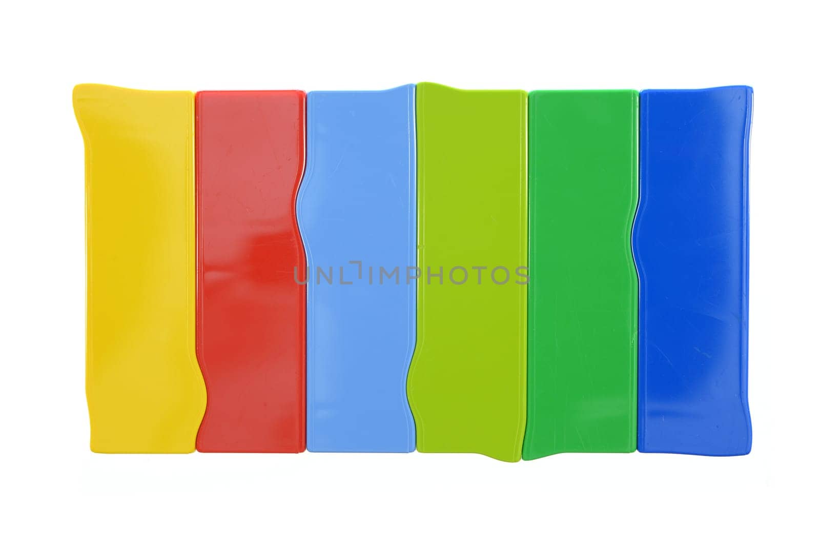 A close up shot giant building blocks