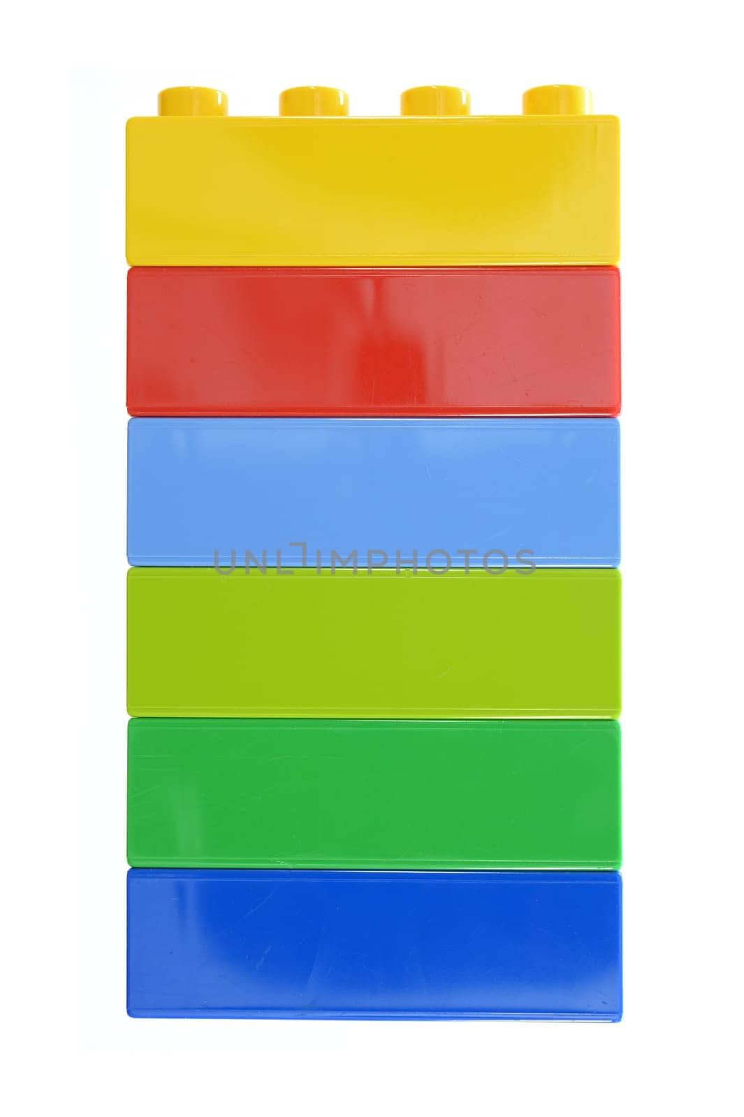 A close up shot giant building blocks