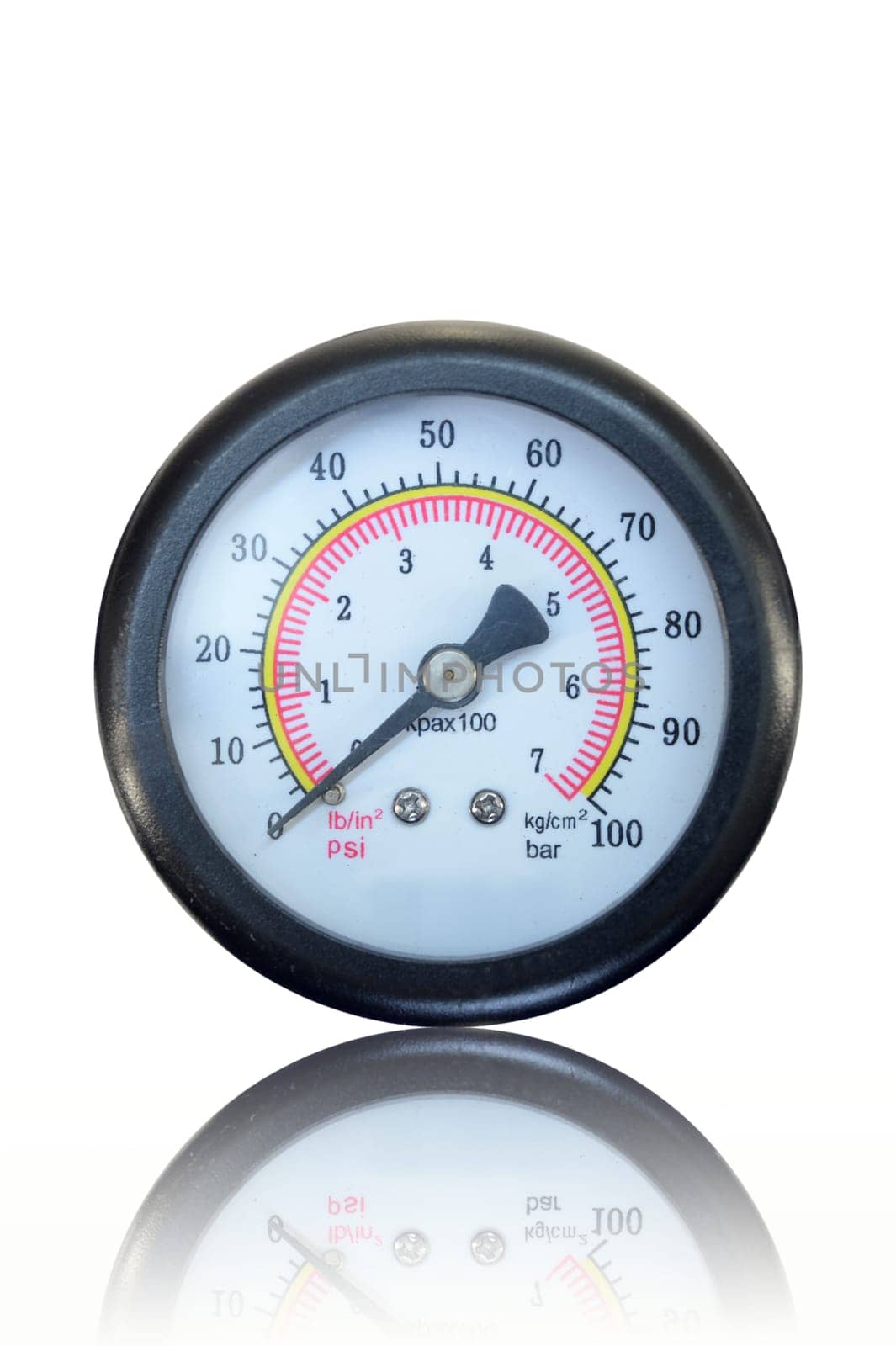 A close up shot of a pressure gauge