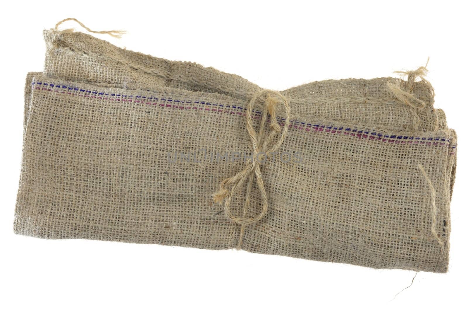 A close up shot of a hessian bag