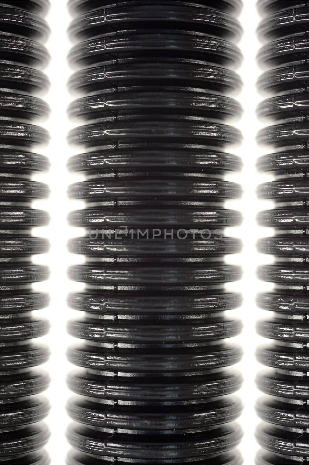 A close up shot of plastic piping