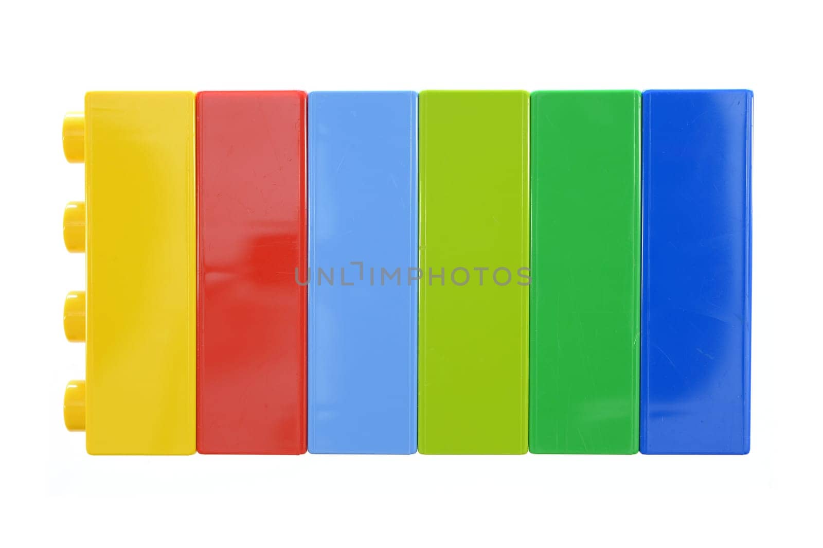 A close up shot giant building blocks