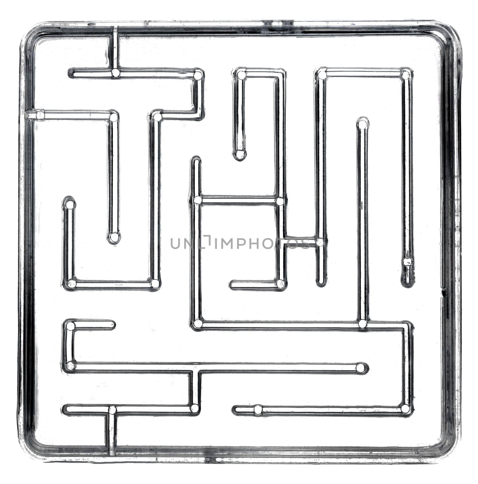 A close up abstract image of a maze