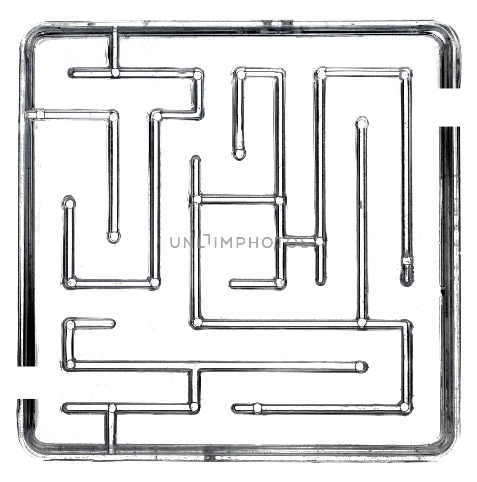 A close up abstract image of a maze