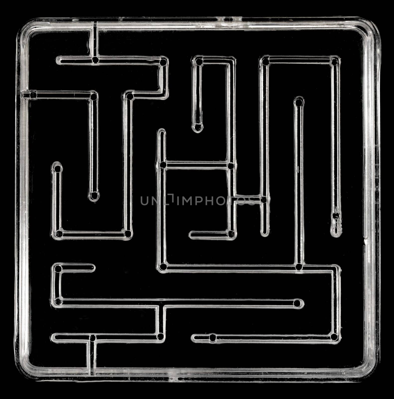 A close up abstract image of a maze