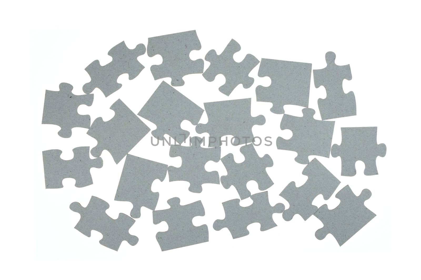 A close up shot of jigsaw pieces