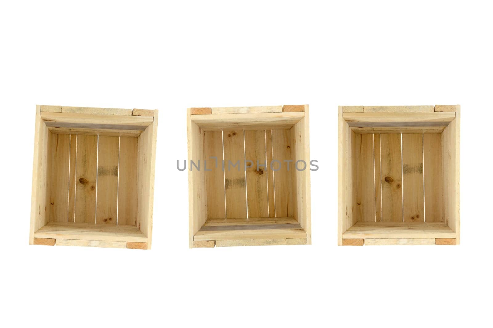 A close up shot of a wooden crate